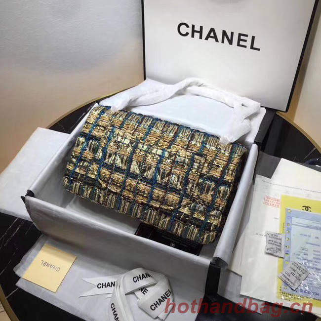 CHANEL Tweed Calfskin -Tone & Gold-Tone Metal AS1112 gold