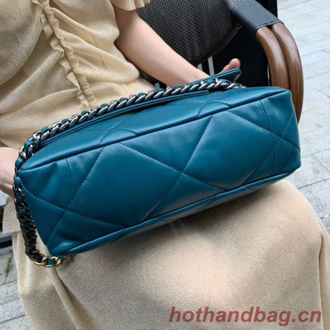 Chanel 19 flap bag AS1161 blue