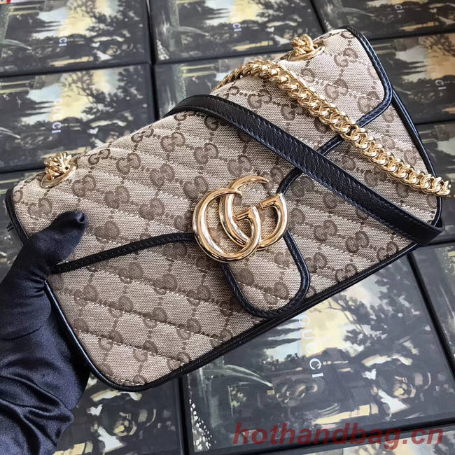 Gucci GG Marmont small shoulder bag 443497 black 