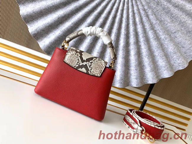 Louis Vuitton Original Taurillon leather CAPUCINES BB M95509 red