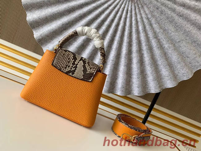 Louis Vuitton Original Taurillon leather CAPUCINES BB M95509 yellow