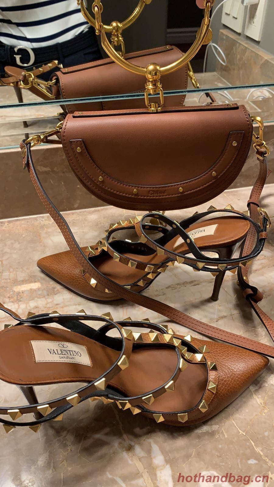 Valentino Sandals Shoes V86499 Camel