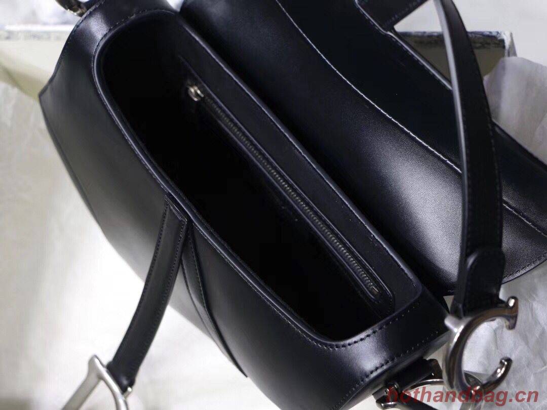 Dior BLACK SADDLE SOFT CALFSKIN BAG M0446V