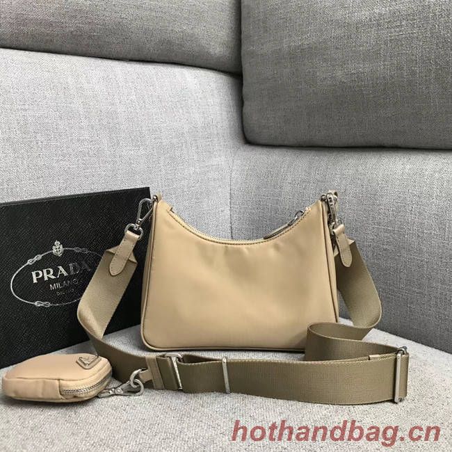 Prada Nylon Shoulder Bag 91277 apricot