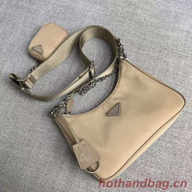 Prada Nylon Shoulder Bag 91277 apricot