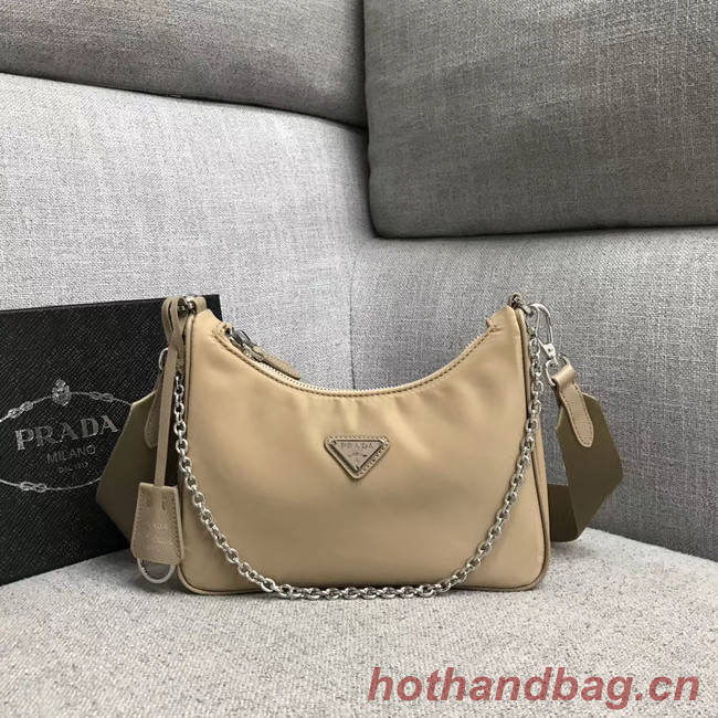 Prada Nylon Shoulder Bag 91277 apricot