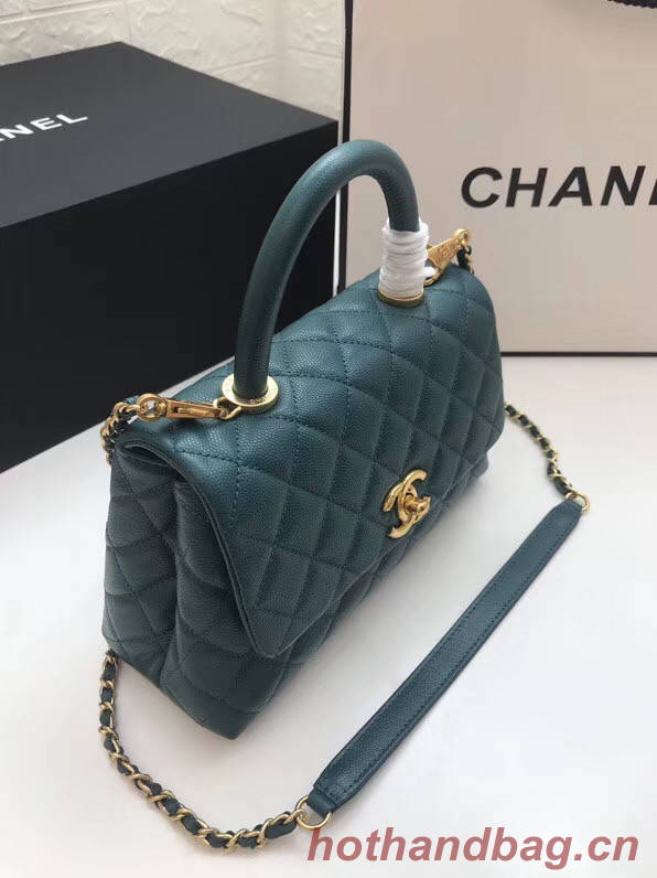 Chanel Small Flap Bag with Top Handle A92990 blue