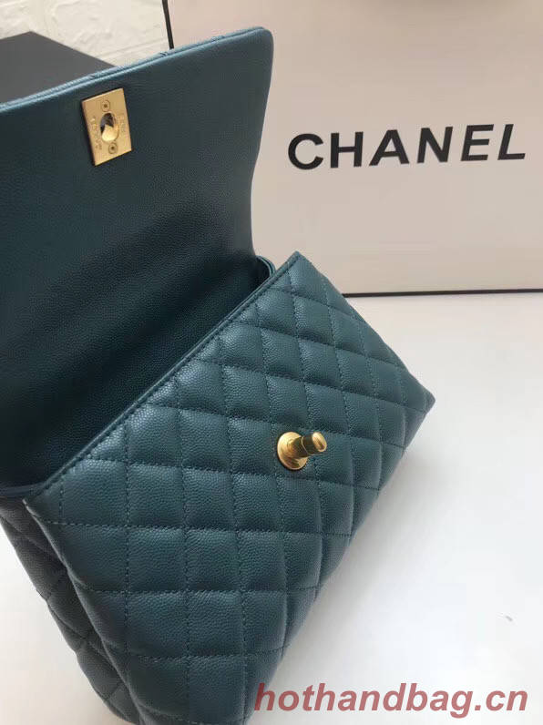 Chanel Small Flap Bag with Top Handle A92990 blue