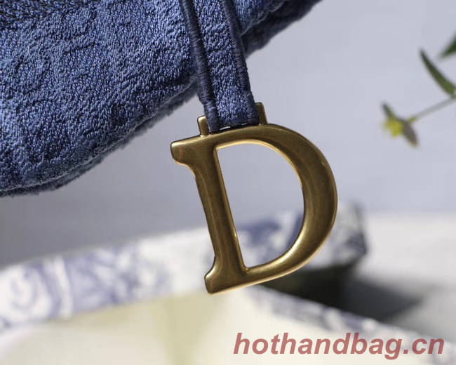 Dior SADDLE DENIM CANVAS BAG M928 blue