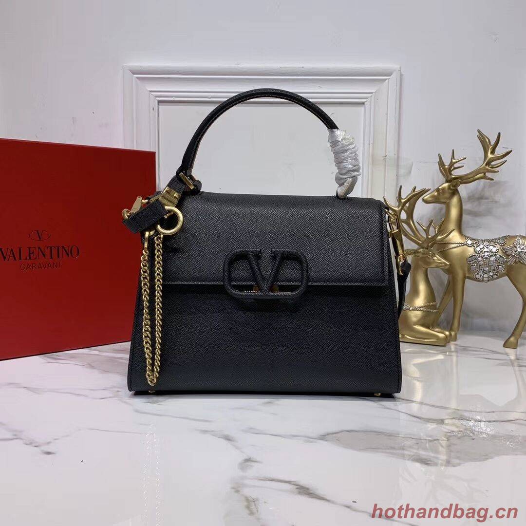 VALENTINO Origianl leather Tote Bag V0025 black