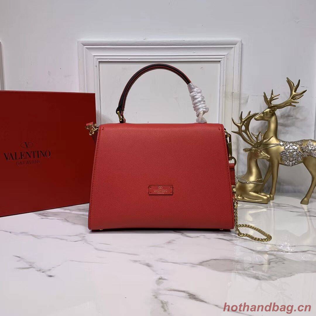 VALENTINO Origianl leather Tote Bag V0025 red