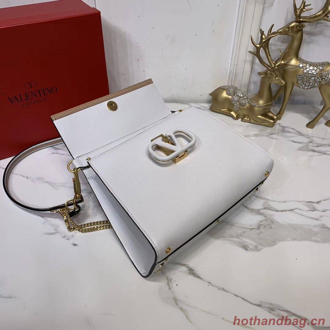 VALENTINO Origianl leather Tote Bag V0025 white