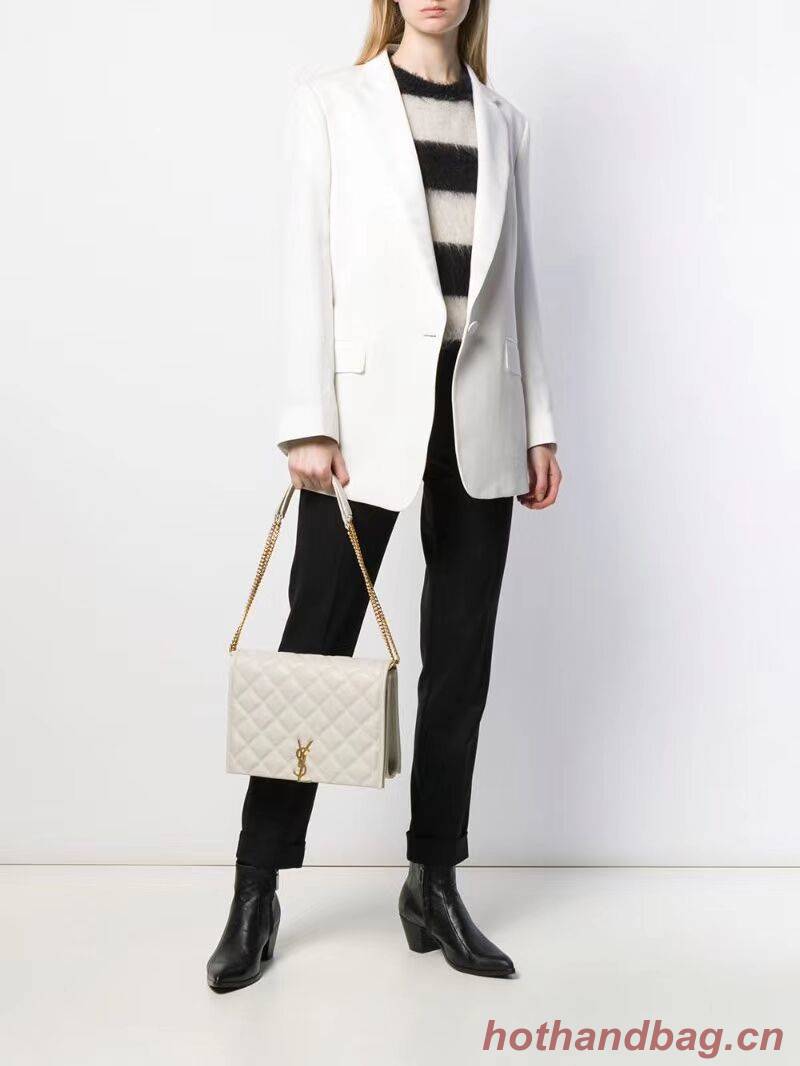 SAINT LAURENT leather shoulder bag Y579607 white