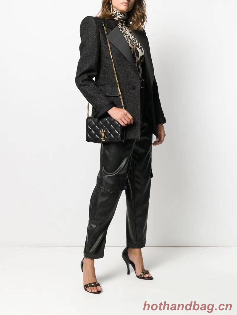 SAINT LAURENT leather shoulder bag Y585031 black