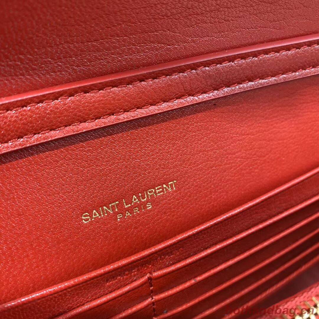 SAINT LAURENT leather shoulder bag Y585031 red