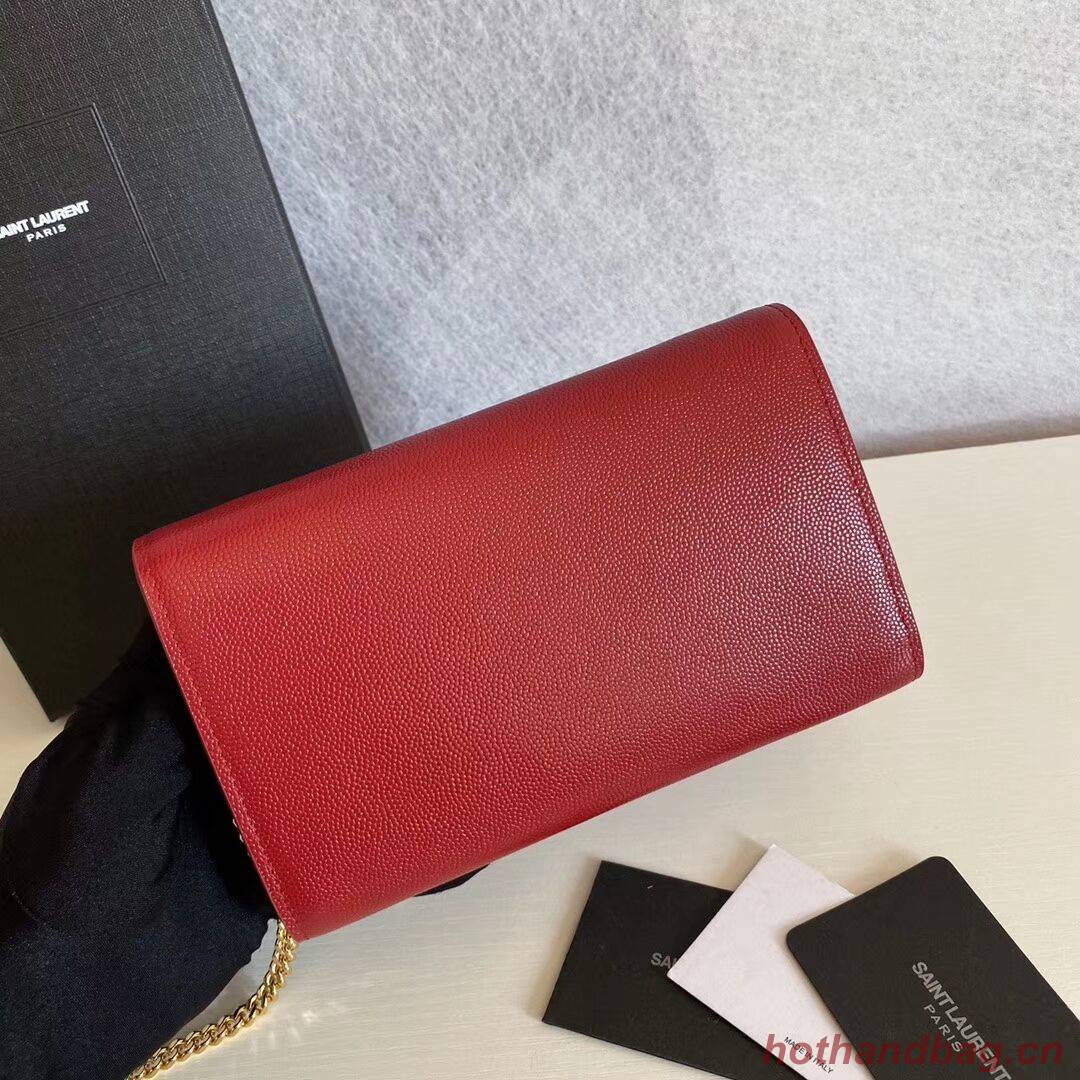 SAINT LAURENT leather shoulder bag Y659193 red