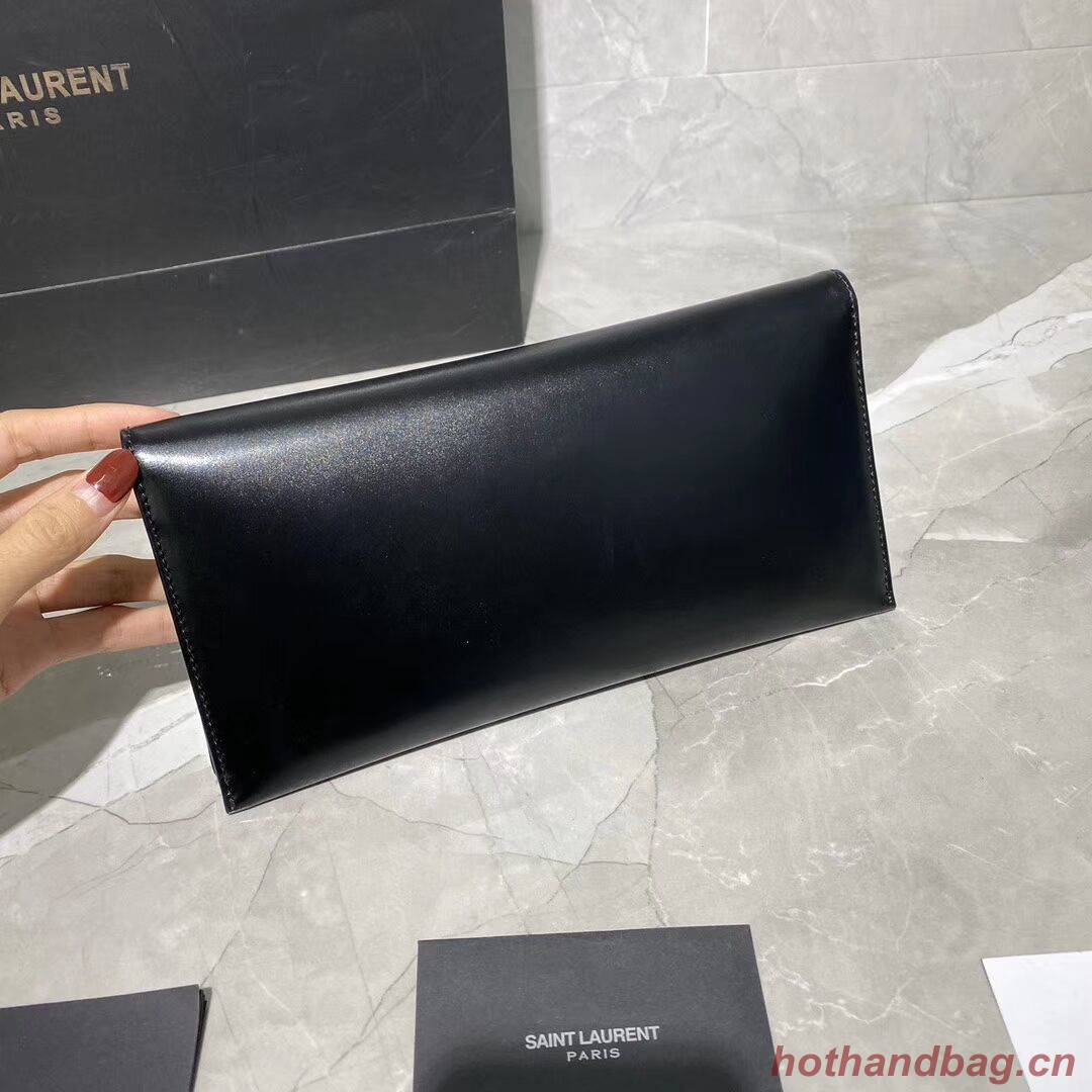 Yves Saint Laurent Original leather Clutch bag Y593168 Black