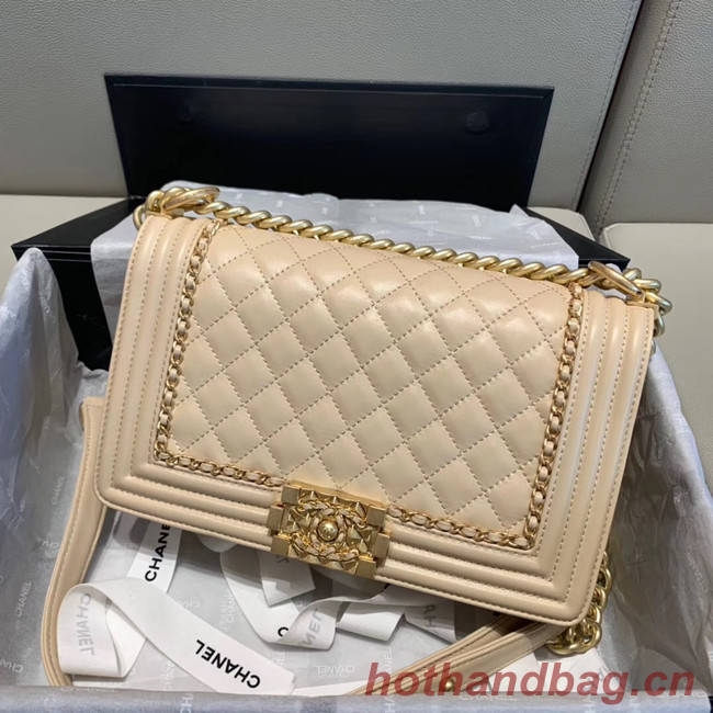 BOY CHANEL flap bag A67086 cream