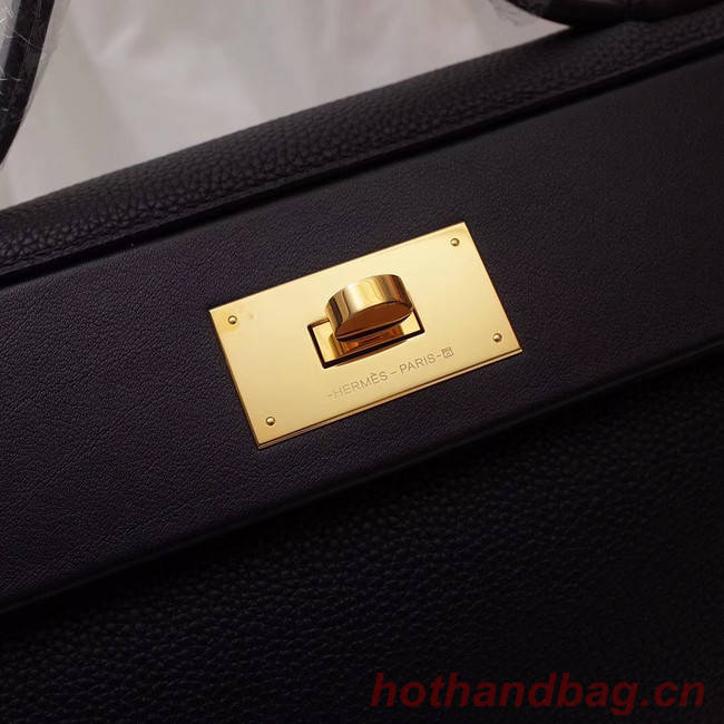 Hermes Kelly togo Leather Tote Bag H2424 black