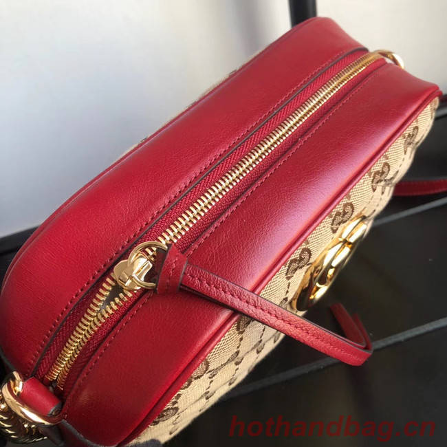 Gucci GG Marmont small shoulder bag 447632 red