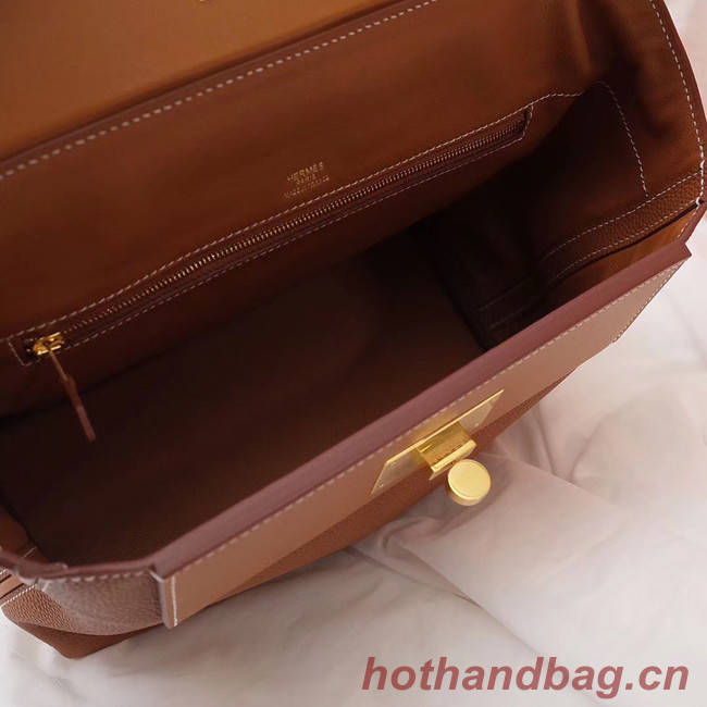 Hermes Kelly togo Leather Tote Bag H2424 brown