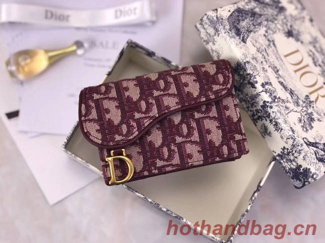 DIOR OBLIQUE SADDLE CARD HOLDER M974