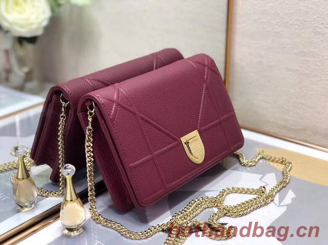 DIORAMA CALFSKIN CLUTCH M49P purplish