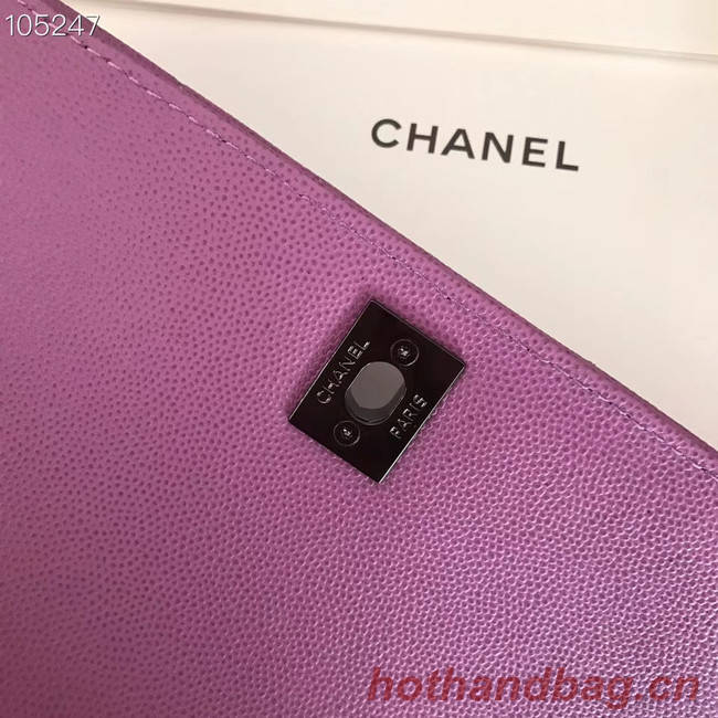 Chanel Small Flap Bag Top Handle V92990 Purplish