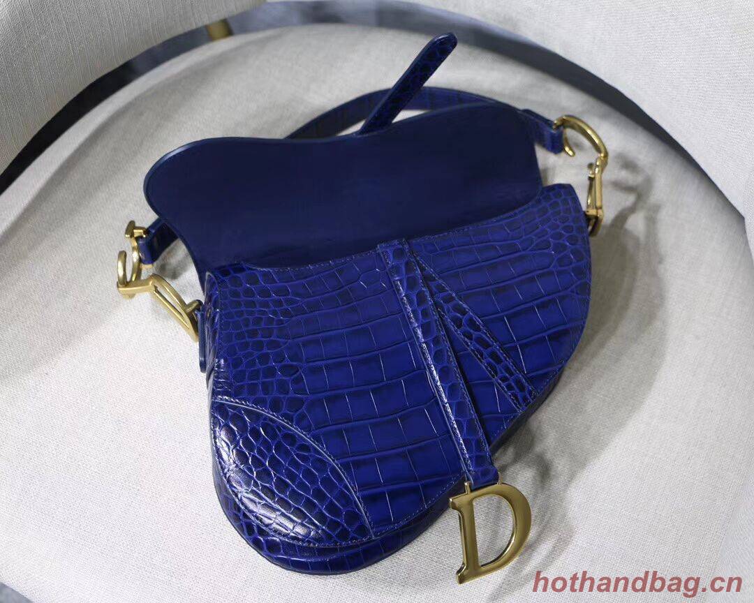 Dior SADDLE SOFT CALFSKIN BAG C9045 blue