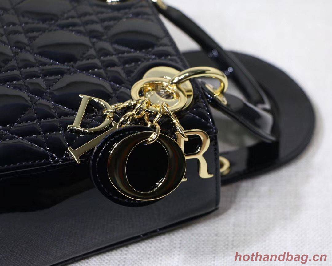 Dior MINI LADY DIOR CALFSKIN Black BAG M0505O-2 Gold