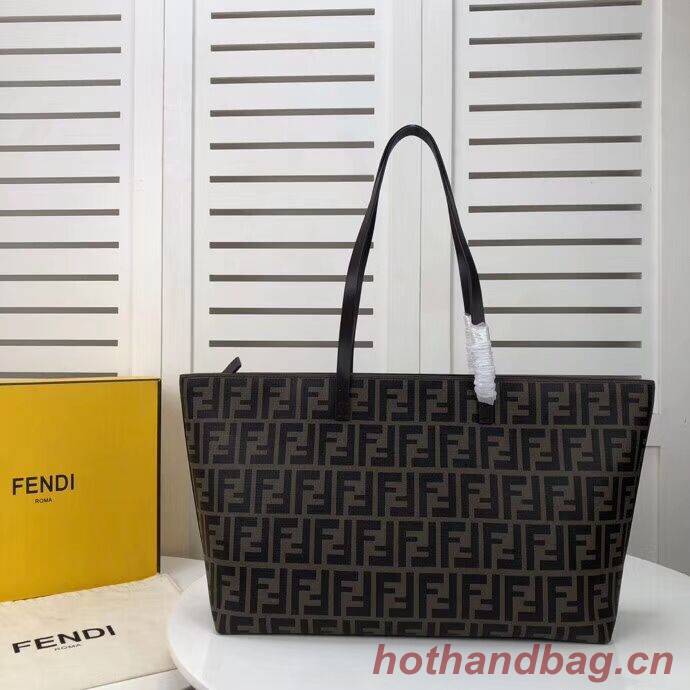 FENDI Shopper canvas bag F8008 brown