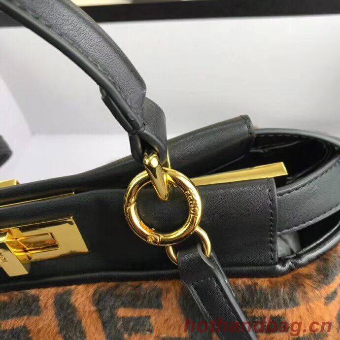 Fendi PEEKABOO REGULAR Horse hair F3303 Black