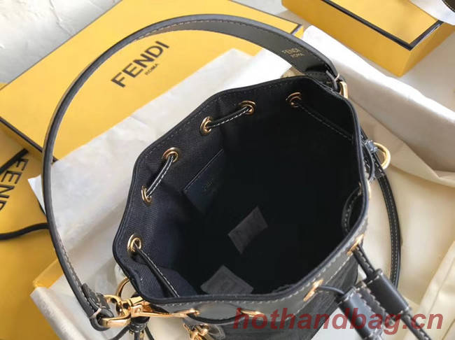 FENDI MON TRESOR Mini bag in black canvas 8BS010