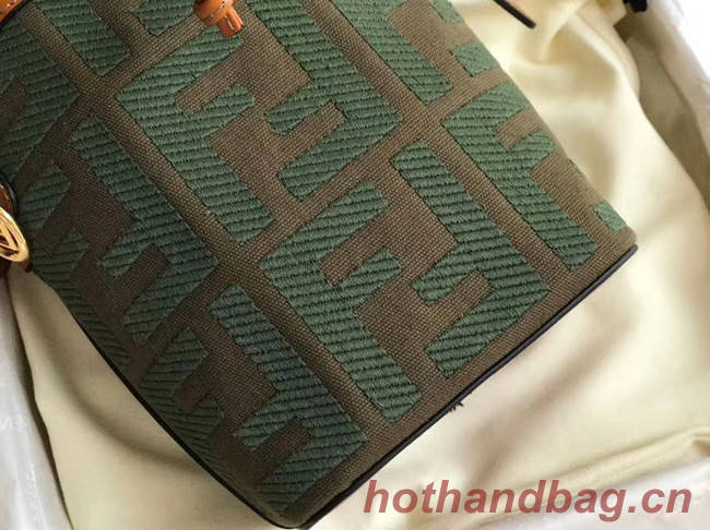 FENDI MON TRESOR Mini bag in green canvas 8BS010