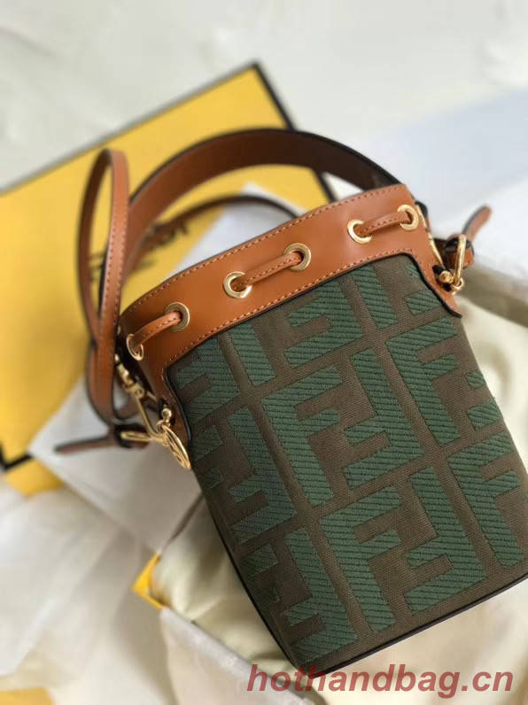 FENDI MON TRESOR Mini bag in green canvas 8BS010