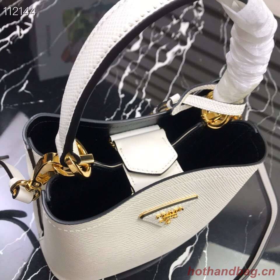 Prada Panier small Original Saffiano Bag 1BA217 White