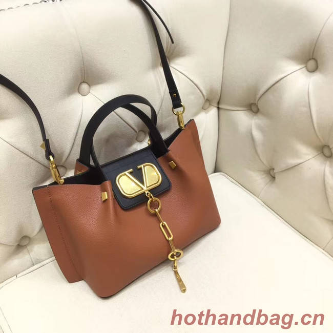 VALENTINO Origianl leather tote 2070 brown