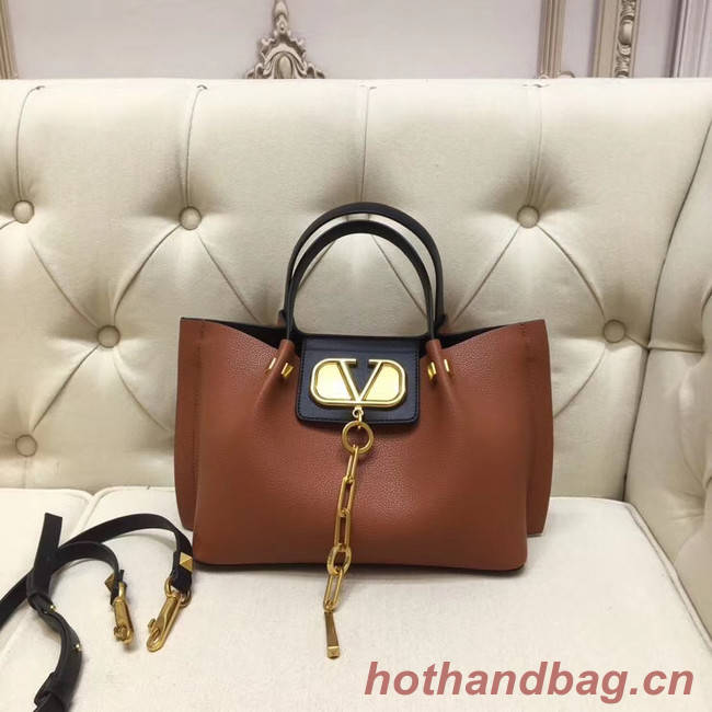 VALENTINO Origianl leather tote 2070 brown