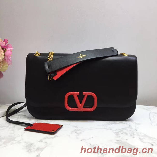 VALENTINO VLOCK Origianl leather shoulder bag 2524 black