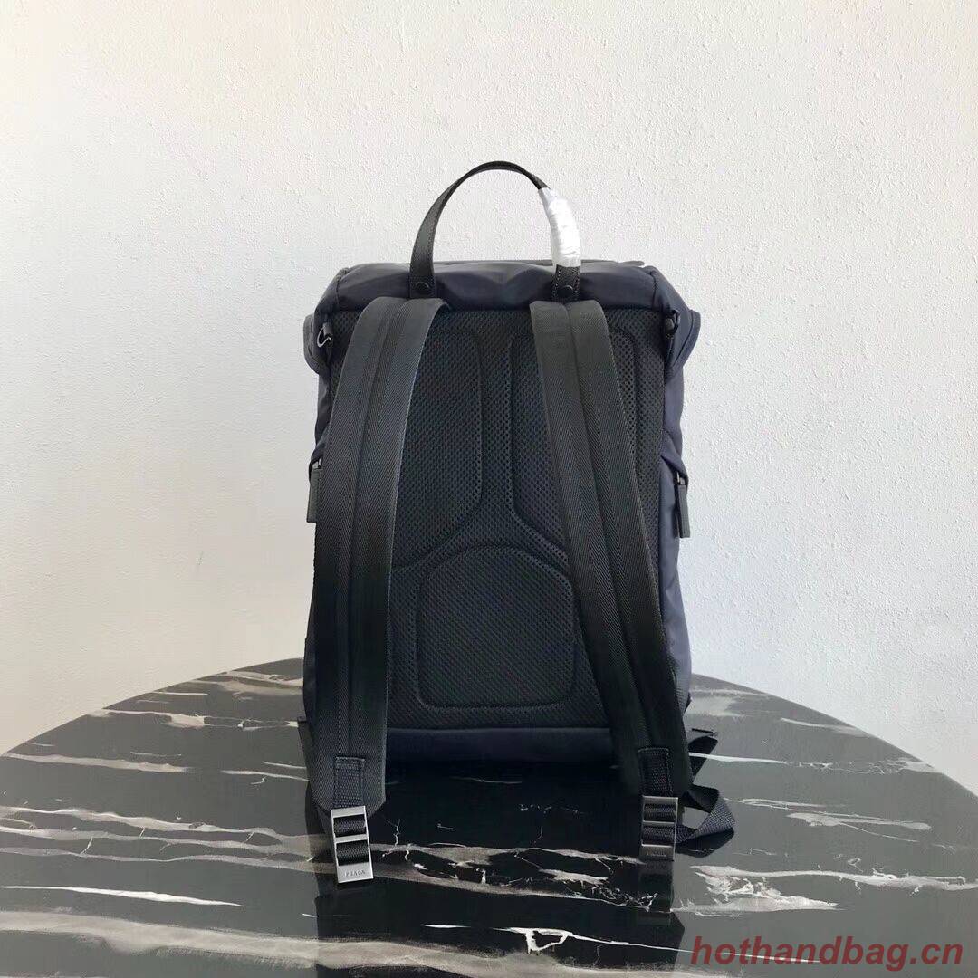 Prada Re-Nylon backpack 2VZ135 black&blue