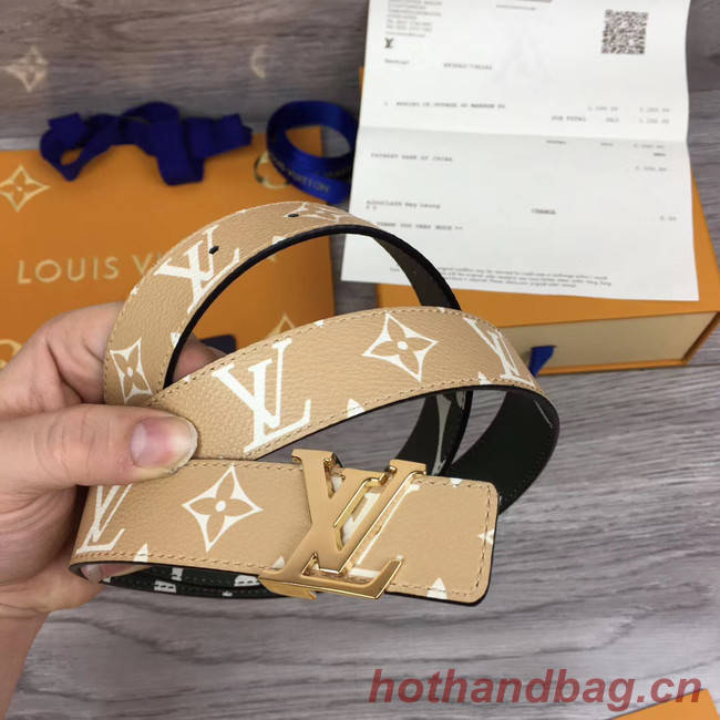 Louis Vuitton Leather Belt M0204W 30MM