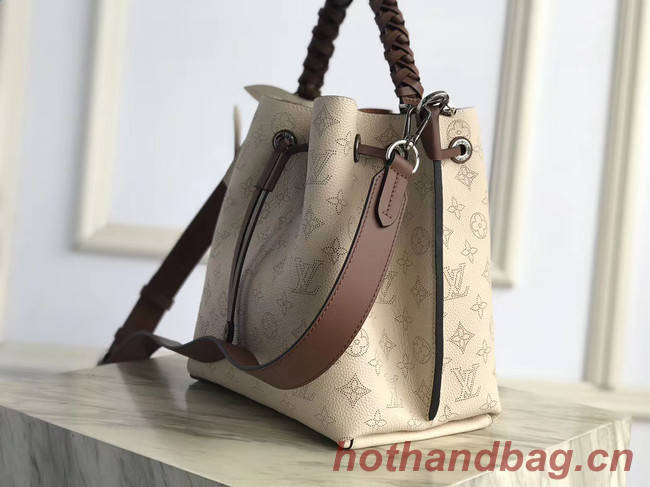 Louis Vuitton original Mahina Leather MURIA M55800 Creme Beige