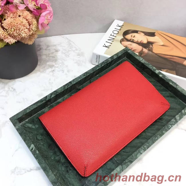 VALENTINO Origianl leather 065 Clutch bag red