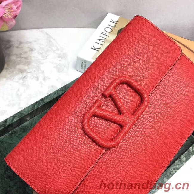 VALENTINO Origianl leather 065 Clutch bag red