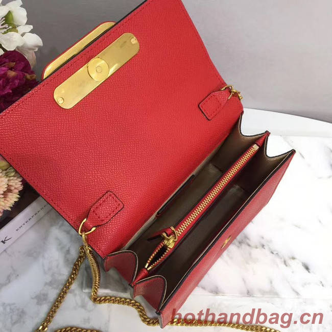 VALENTINO Origianl leather 069 Chain bag red