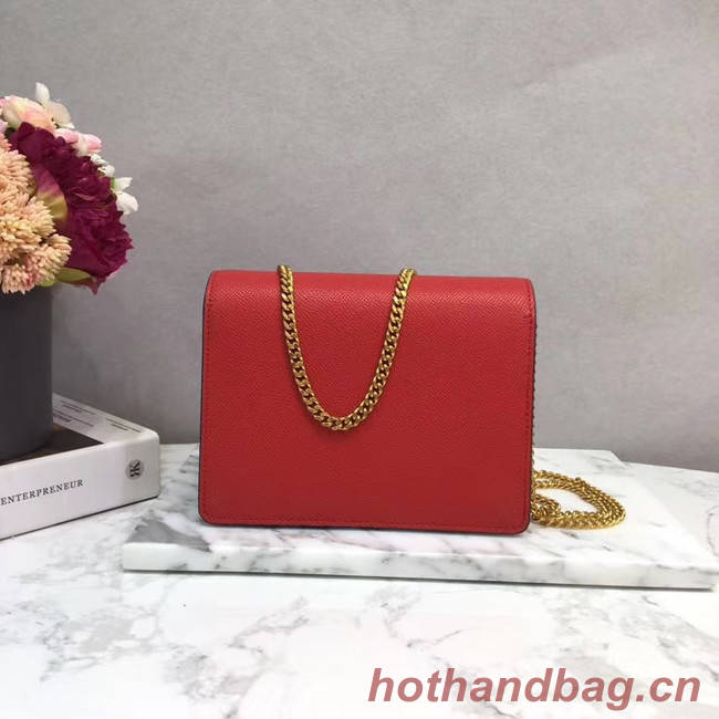 VALENTINO Origianl leather 069 Chain bag red