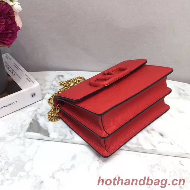 VALENTINO Origianl leather 069 Chain bag red