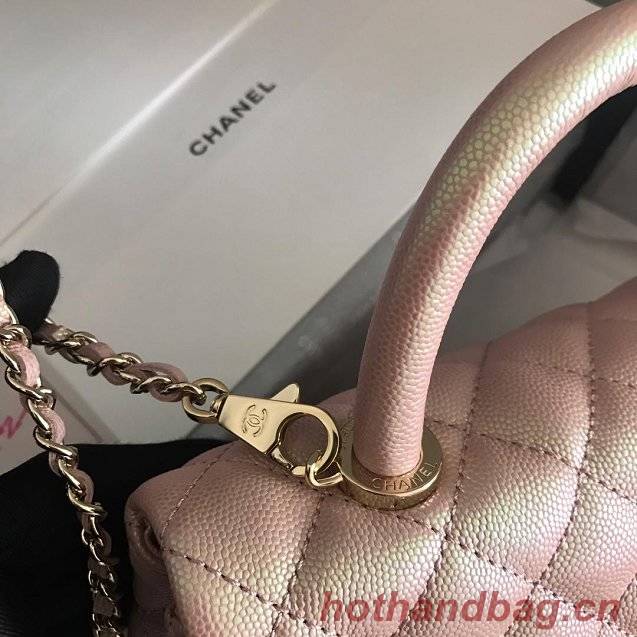 Chanel Small Flap Bag with Top Handle A92990 Light Pink