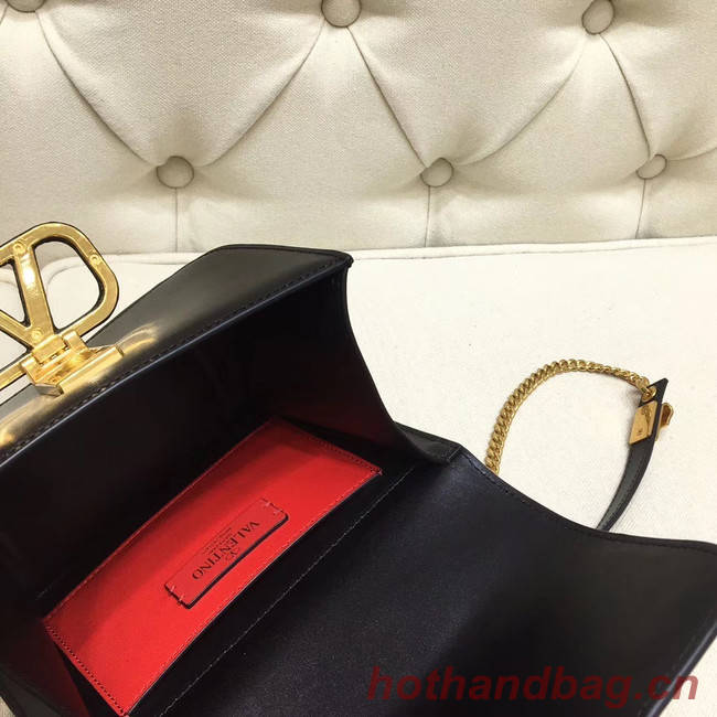 VALENTINO VLOCK Origianl leather shoulder bag 0906 black