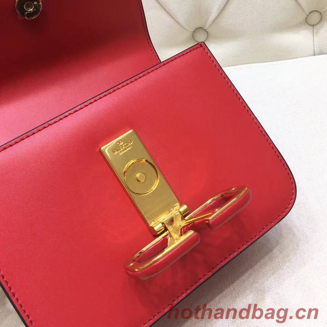 VALENTINO VLOCK Origianl leather shoulder bag 0906 red